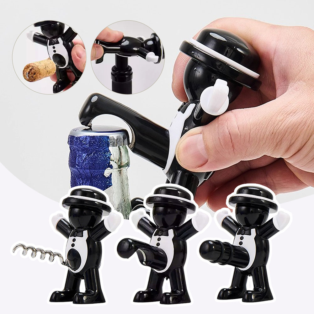 Wine Beer Opener - Черная крутая мужская открывалка для бутылок,