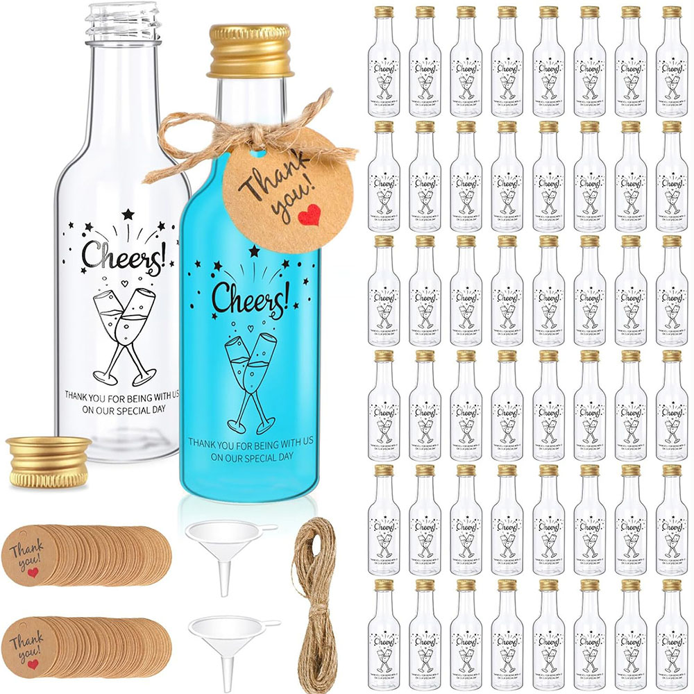 Wine Beer Liquor - Набор из 50 мини-бутылок для алкоголя,