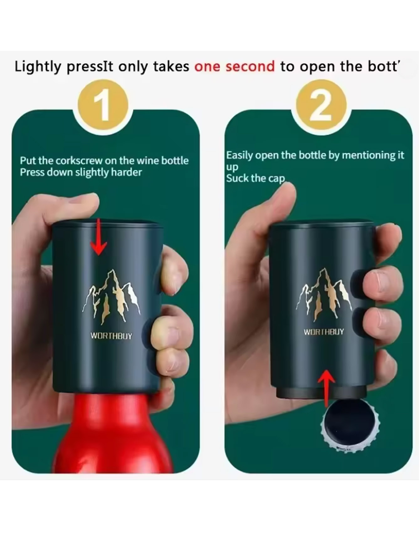Wine Beer Opener - 1 шт. автоматическая открывалка для пивных