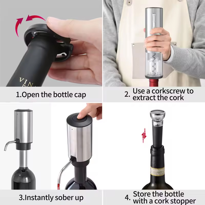 2024 Новый дизайн 4 в 1 литиев – обзор и цена Wine Beer Opener